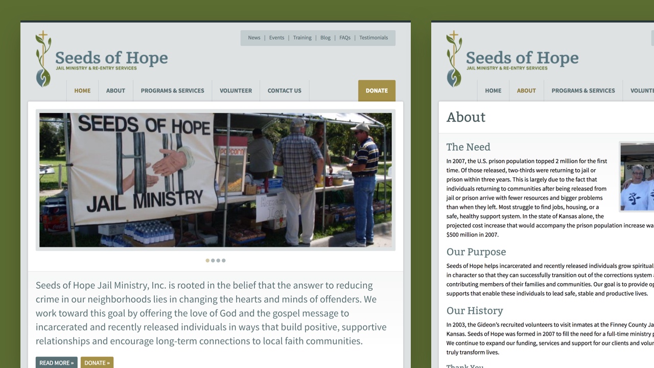 Seeds of Hope: Jail Ministry & Re-entry Services